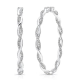 Uneek Stackable Collection Twist Hoop Earrings