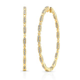 Uneek Rodeo Inside-Out Diamond Hoop Earrings