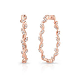 Uneek Stackable Collection Floral Hoop Earrings