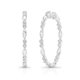 Uneek Cahuenga Inside-Out Diamond Hoop Earrings