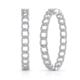 Uneek La Mirada Inside-Out Diamond Hoop Earrings