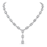 Uneek Emerald Cut Diamond Signature Lariat Necklace