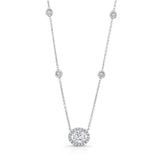 Uneek Sweet-Pea Collection Halo Engagement Pendant