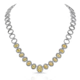 Uneek Oval Fancy Yellow Diamond Necklace