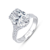 Uneek Signature Collection Split Cushion Cut Diamond Engagement Ring
