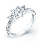 Uneek Best of the Best Collection Three-Stone Engagement Ring