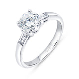 Uneek Timeless Collection Three-Stone Round Engagement Ring
