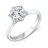 Uneek Timeless Collection Solitaire Round Engagement Ring