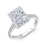 Uneek Best of the Best Collection Straight Radiant Diamond Engagement Ring