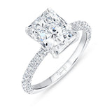 Uneek Signature Collection Straight Radiant Diamond Engagement Ring