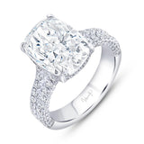 Uneek Signature Collection Split Cushion Cut Diamond Engagement Ring