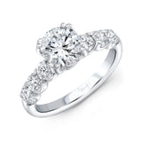 Uneek Timeless Collection Straight Round Engagement Ring
