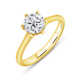 Uneek Timeless Collection Solitaire Round Engagement Ring