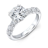 Uneek Timeless Collection Straight Round Engagement Ring