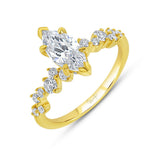 Uneek Us Collection Solitaire Marquise Engagement Ring