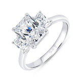 Uneek Alexandria Collection Three-Stone Engagement Ring