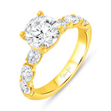 Uneek Timeless Collection Straight Round Engagement Ring