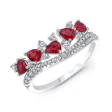 Uneek Precious Collection Round Ruby Fashion Ring