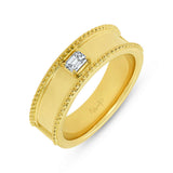 Uneek Alexandria Collection Bezel Emerald Cut Fashion Ring
