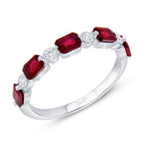 Uneek Precious Collection 1-Row Ruby Fashion Ring