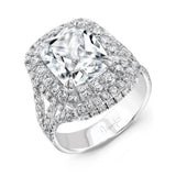 Uneek Cushion-Cut Diamond Multi-Halo Engagement Ring