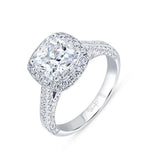 Uneek Bouquet Collection Halo Engagement Ring