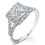 Uneek Bouquet Collection Halo Engagement Ring