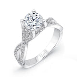 Uneek Best of the Best Collection Twist Round Engagement Ring