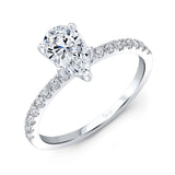 Uneek Best of the Best Collection Straight Pear Shaped Engagement Ring