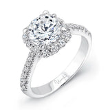 Uneek Best of the Best Collection Halo Round Engagement Ring