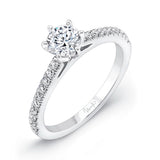 Uneek Best of the Best Collection Straight Round Engagement Ring