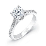 Uneek Best of the Best Collection Straight Round Engagement Ring
