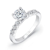 Uneek Best of the Best Collection Straight Round Engagement Ring