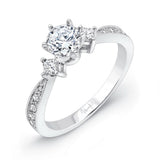 Uneek Best of the Best Collection Three-Stone Engagement Ring