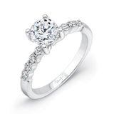 Uneek Best of the Best Collection Straight Round Engagement Ring