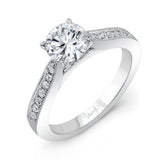 Uneek Best of the Best Collection Straight Round Engagement Ring