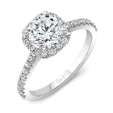 Uneek Best of the Best Collection Halo Round Diamond Engagement Ring