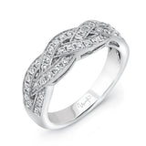 Uneek Crisscross Diamond Wedding Band