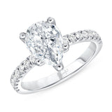 Uneek Best of the Best Collection Straight Pear Shaped Engagement Ring
