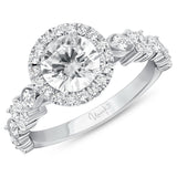 Uneek Us Collection Halo Round Engagement Ring