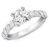 Uneek Us Collection Straight Round Engagement Ring