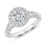 Uneek Us Collection Halo Round Engagement Ring