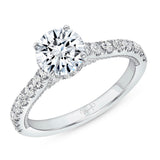 Uneek Us Collection Straight Round Engagement Ring