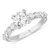 Uneek Us Collection Straight Round Engagement Ring