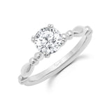 Uneek Us Collection Solitaire Round Engagement Ring