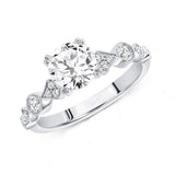 Uneek Us Collection Straight Round Engagement Ring