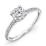 Uneek Unity Collection Straight Round Engagement Ring