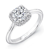 Uneek Unity Collection Halo Round Engagement Ring